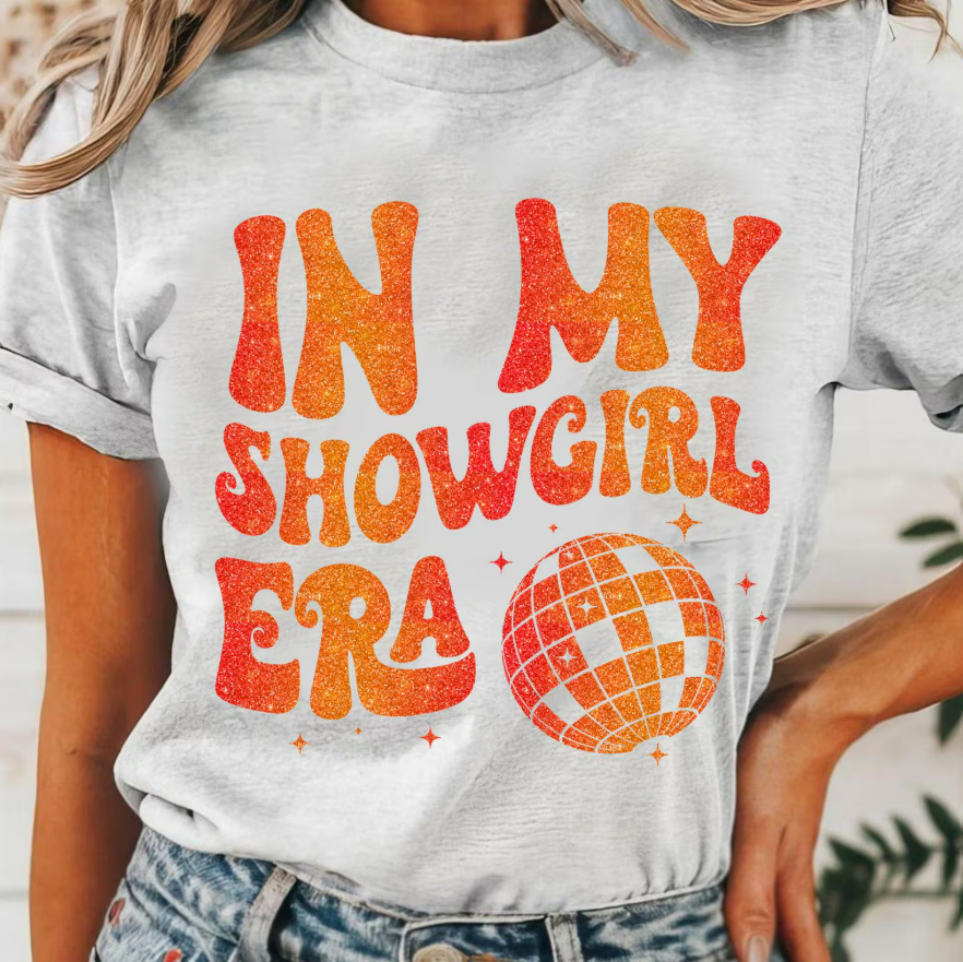 ✨ In My Showgirl Era ✨ Retro Glitter Disco DTF Transfer