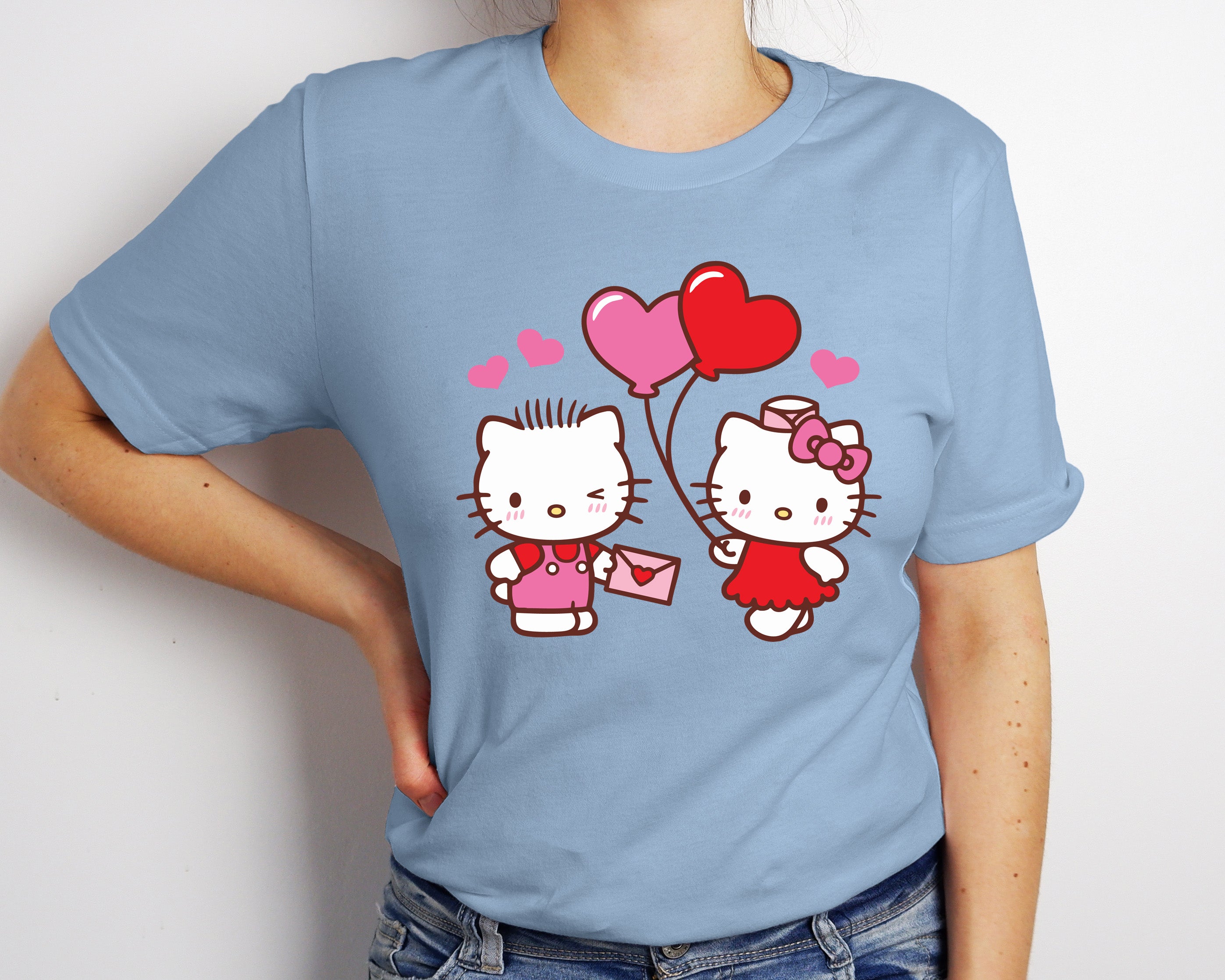 Valentine’s Day Love (HK) Kitty Couple DTF Transfer