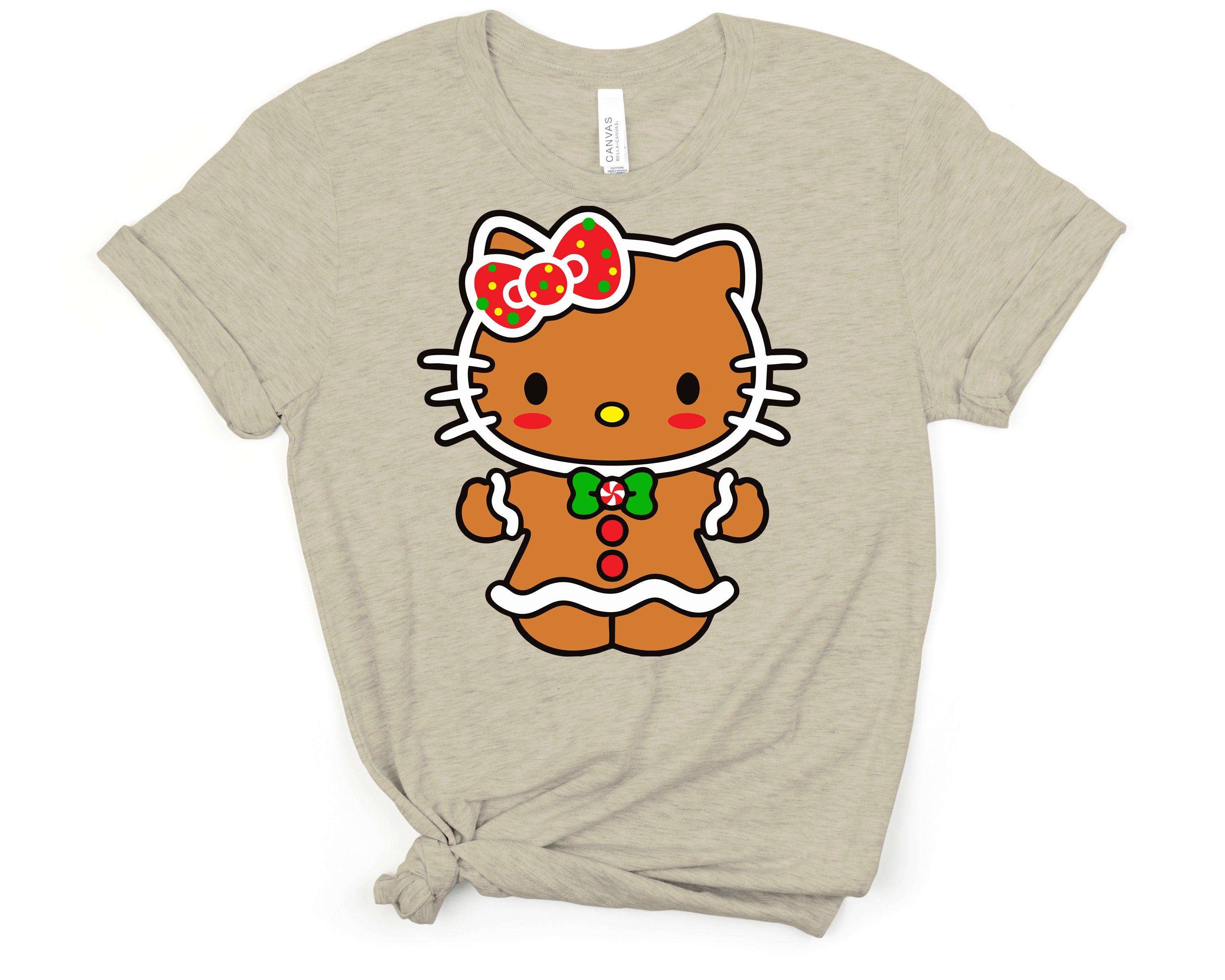 Cute Gingerbread (HK) Kitty Christmas DTF Transfer