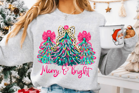 Merry and Bright Christmas Tree Coquette