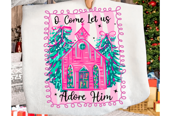 O Come Let Us Adore Him- 11" DTF Transfer