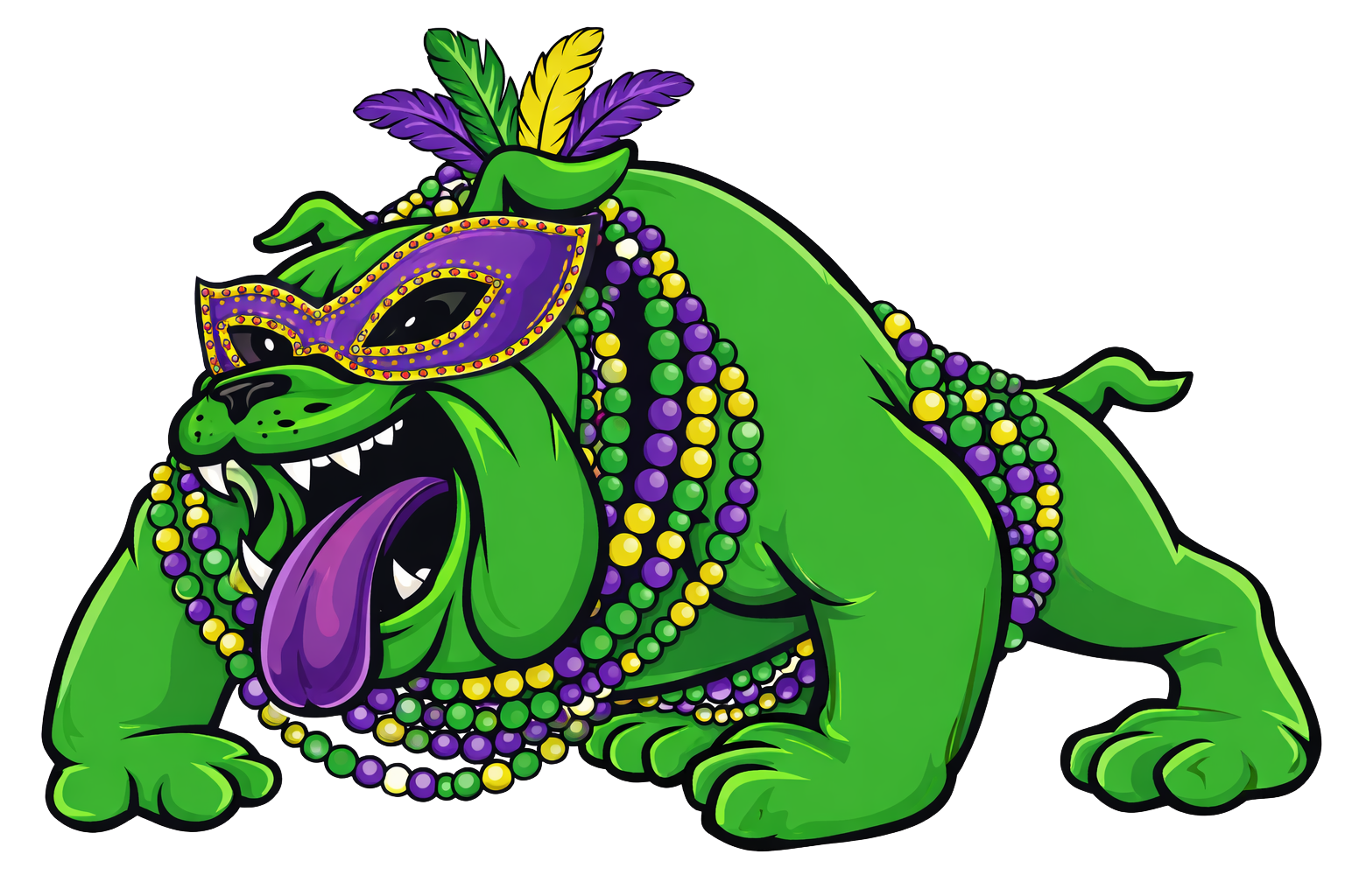 Mardi Gras Bulldog