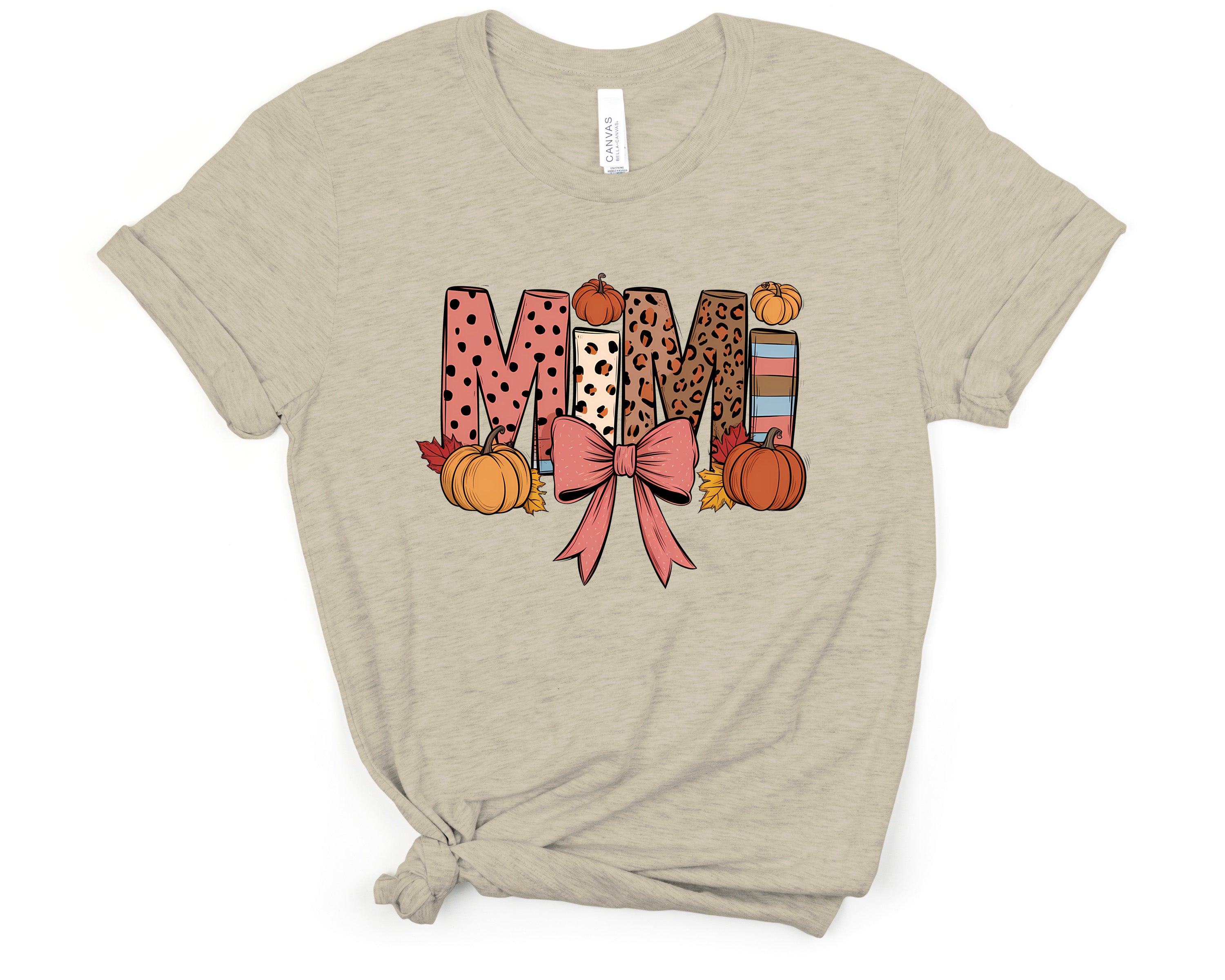 MIMI Fall Pumpkin Bow – 11" DTF Transfer